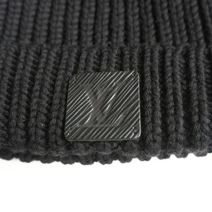 LOUIS VUITTON Black Wool Knit Cap Beanie