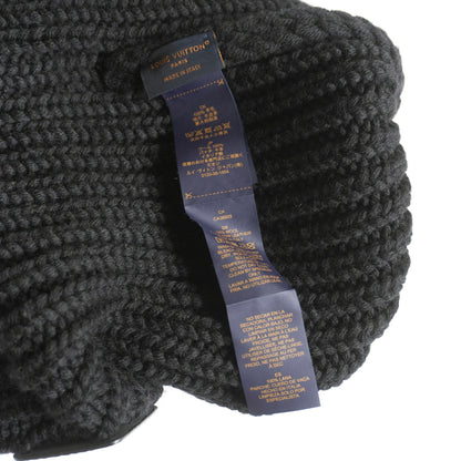 LOUIS VUITTON Black Wool Knit Cap Beanie