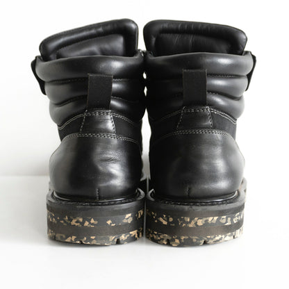 JIMMY CHOO Odin Camo Black Leather Boots Size 8.5