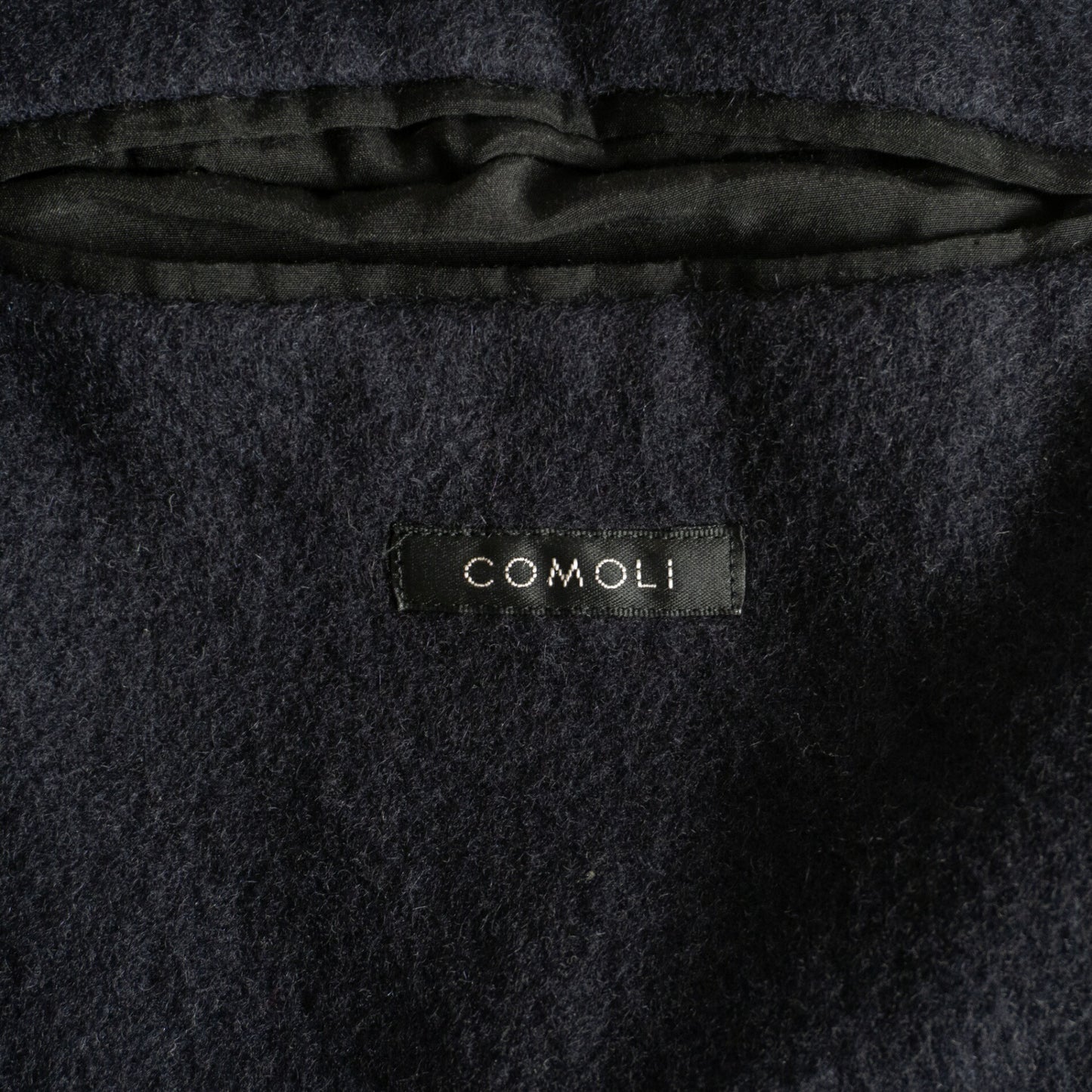 COMOLI Cashmere Navy 2B Gold Button Blazer Size XL