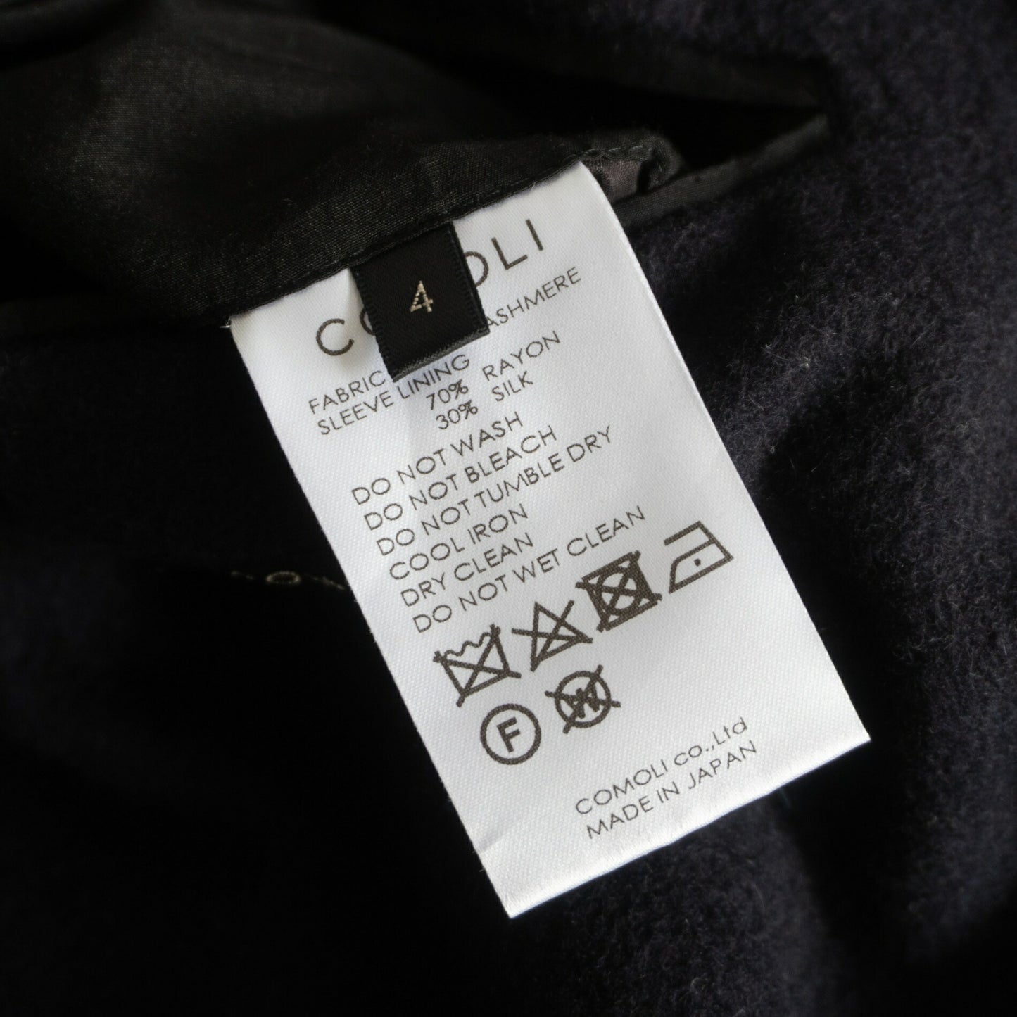 COMOLI Cashmere Navy 2B Gold Button Blazer Size XL