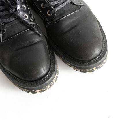 JIMMY CHOO Odin Camo Black Leather Boots Size 8.5