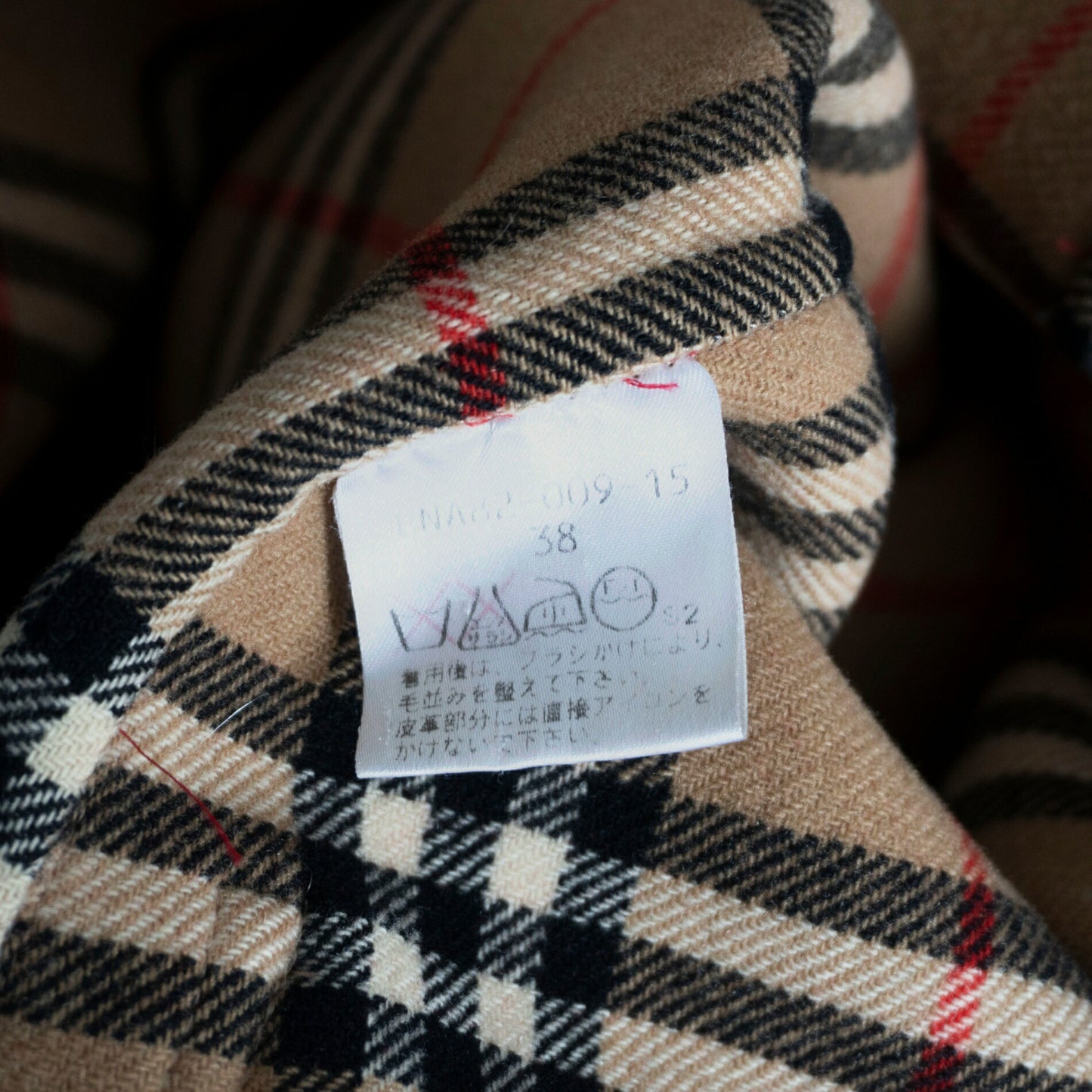 BURBERRYS Wool Cashmere Hooded Nova Check Coat Size 38