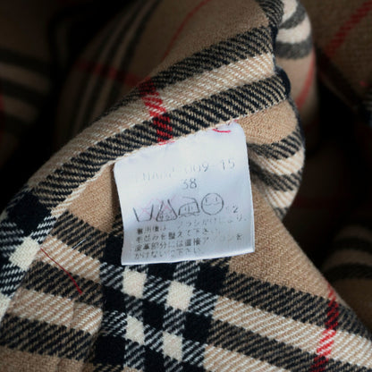 BURBERRYS Wool Cashmere Hooded Nova Check Coat Size 38