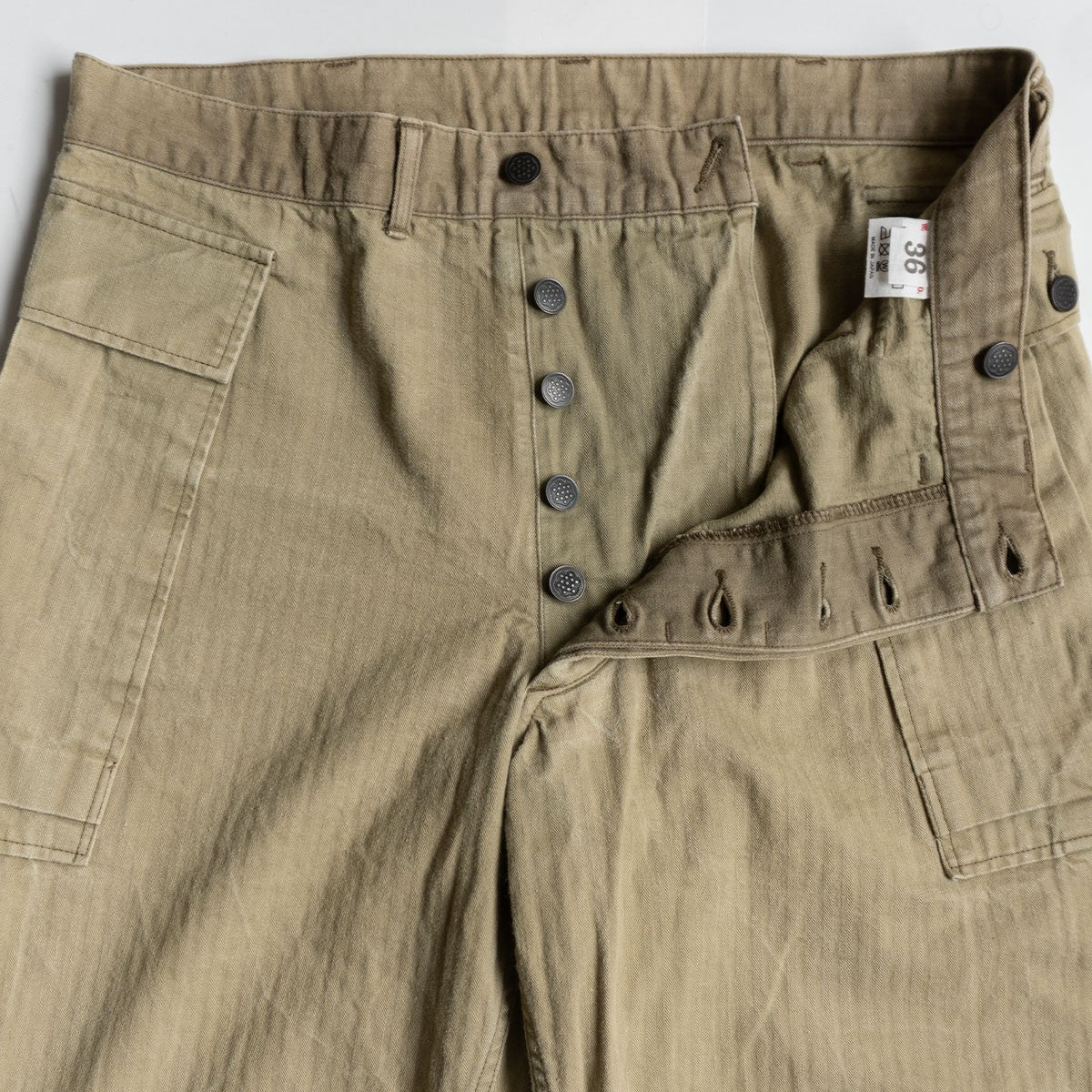 WAREHOUSE U.S. ARMY Herringbone Cargo Pants Size 36