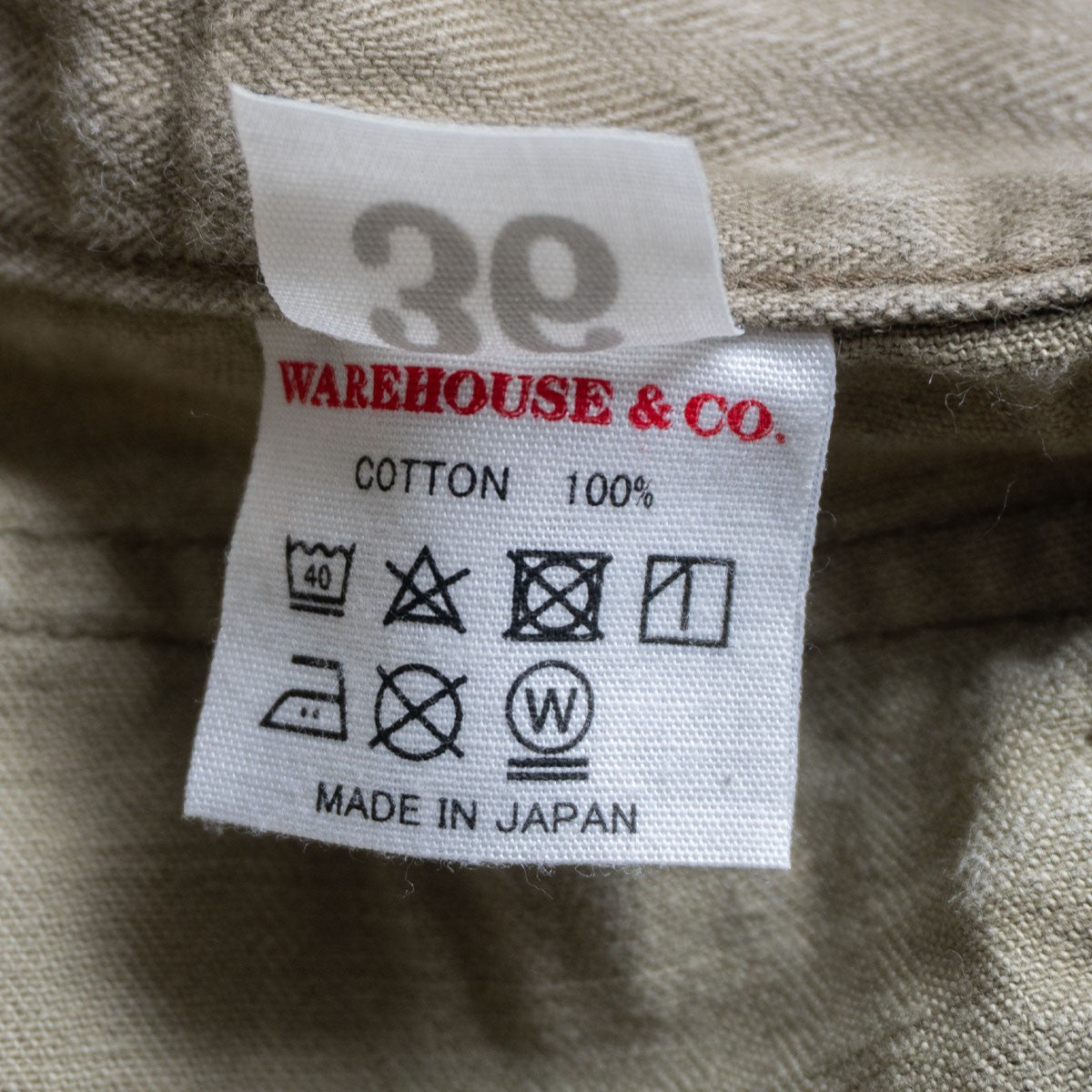 WAREHOUSE U.S. ARMY Herringbone Cargo Pants Size 36