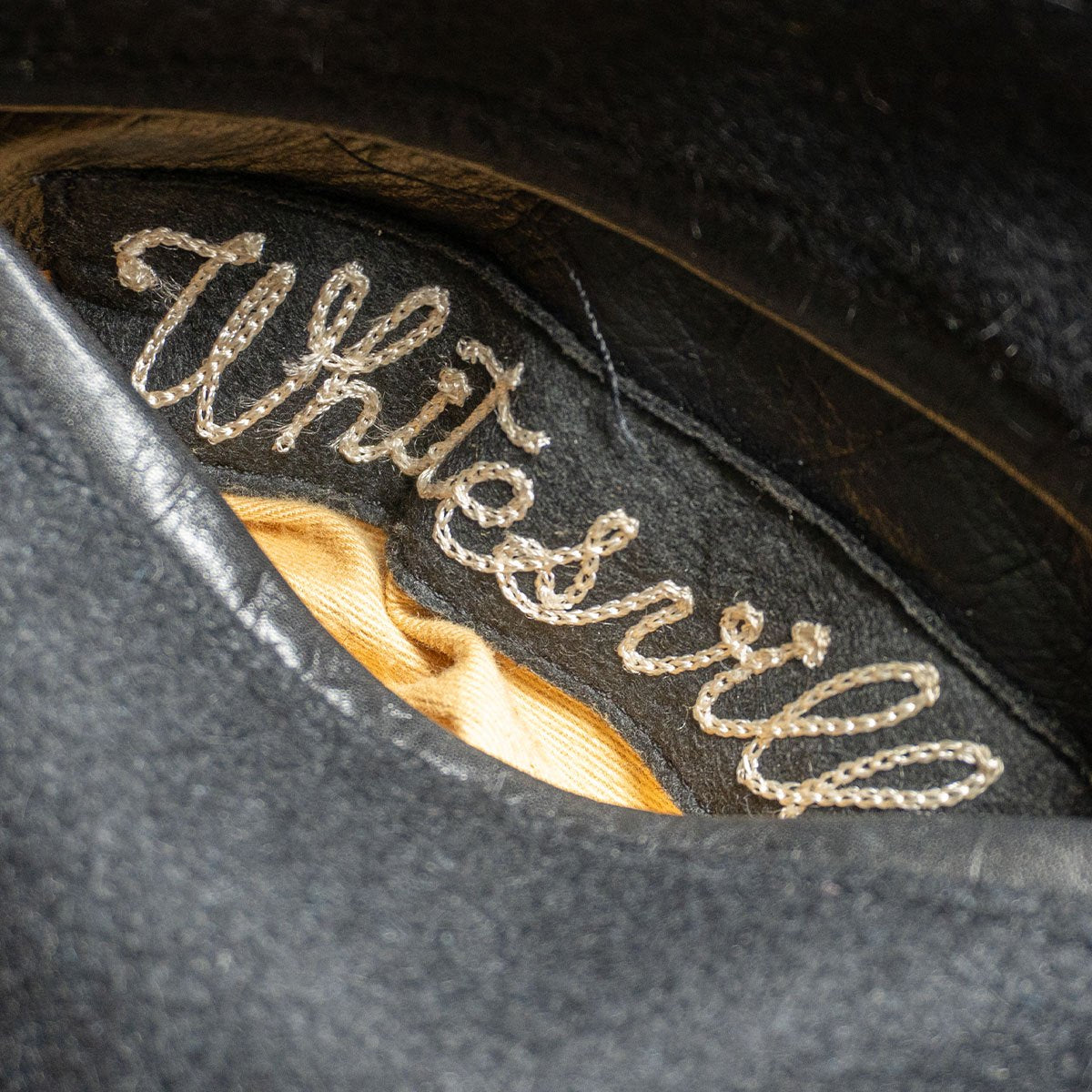 WHITESVILLE Full-Deco Leather Sleeve Varsity Jacket Size 40