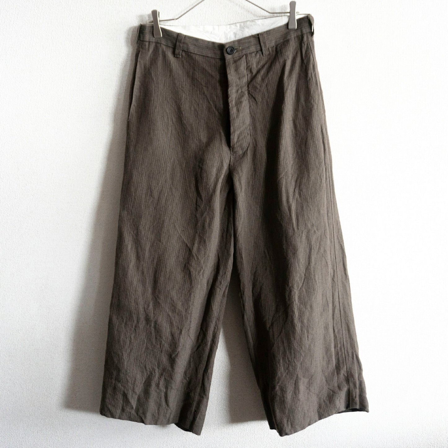 PAUL HARNDEN Wool Linen Wide Trousers Size 28
