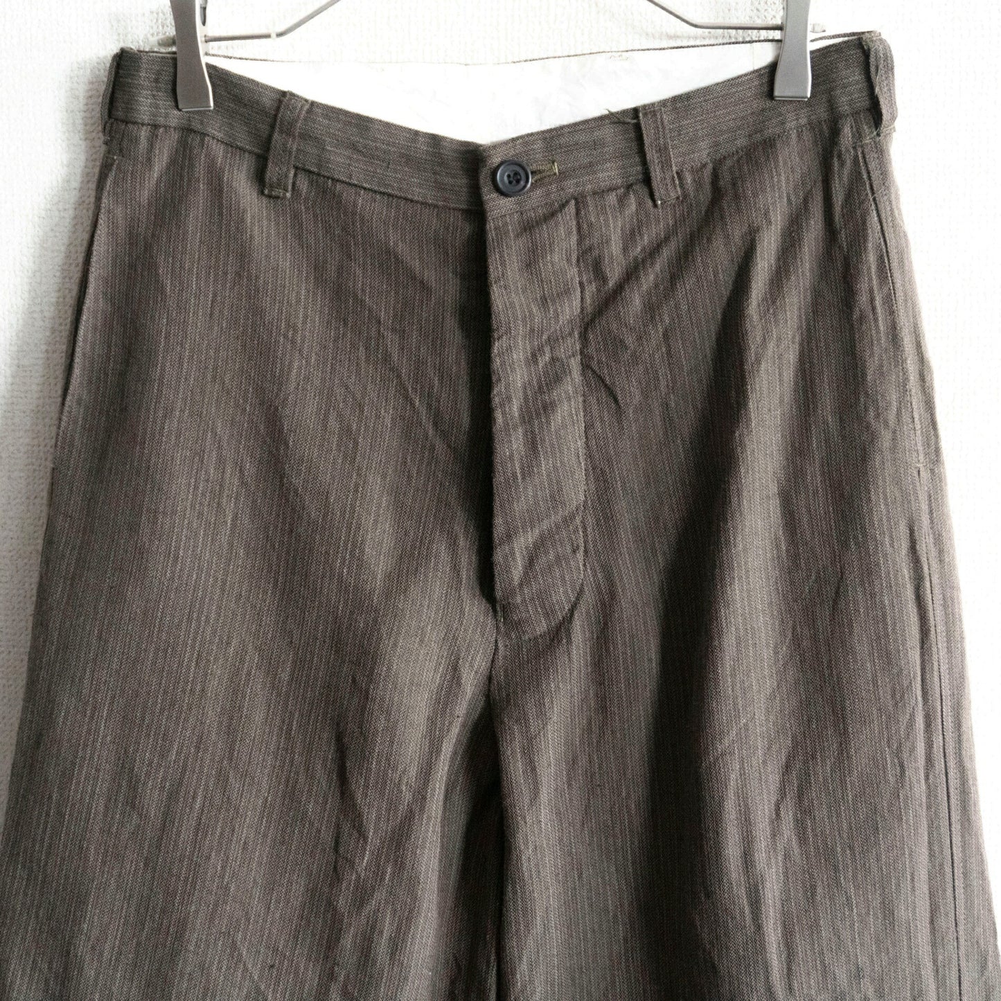 PAUL HARNDEN Wool Linen Wide Trousers Size 28