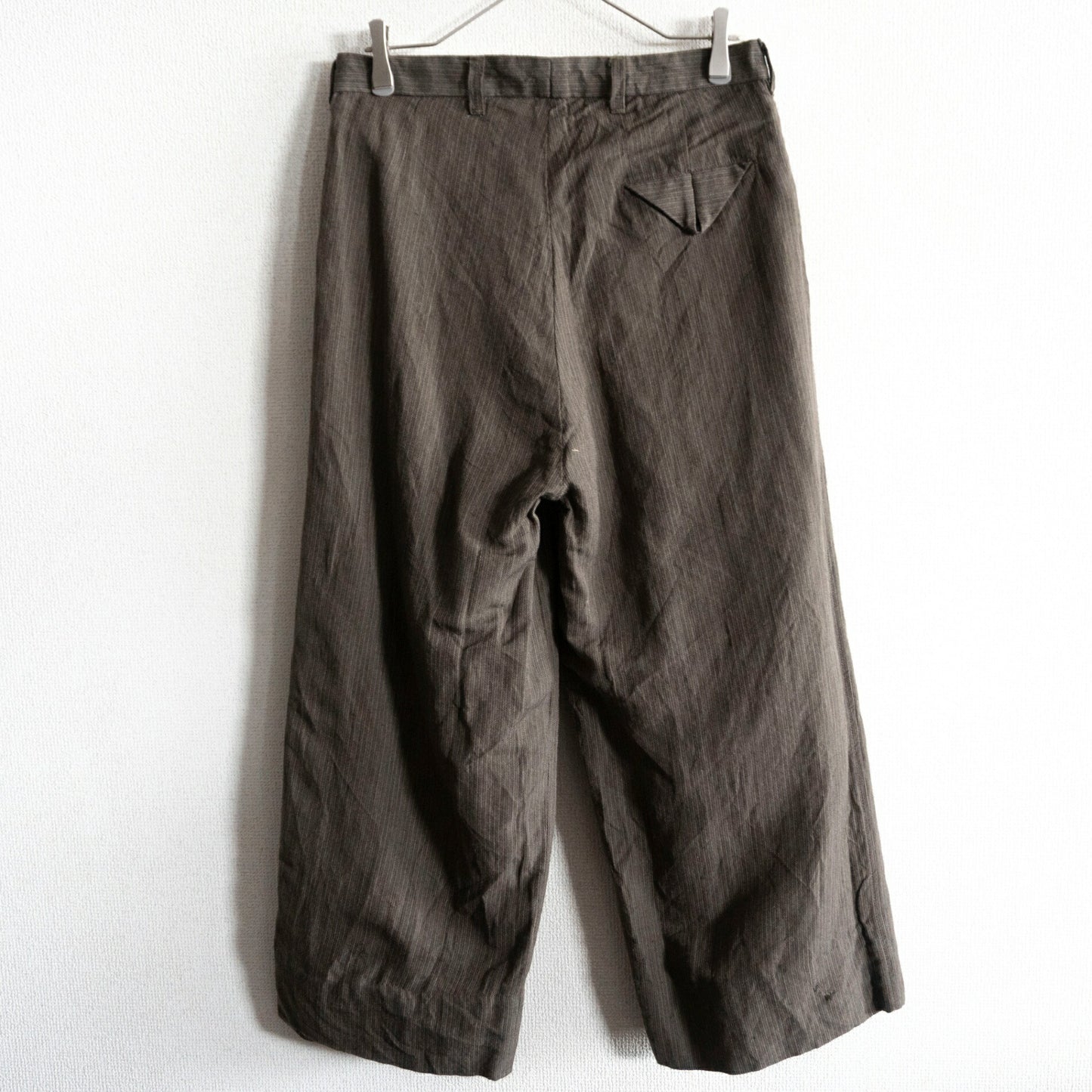 PAUL HARNDEN Wool Linen Wide Trousers Size 28