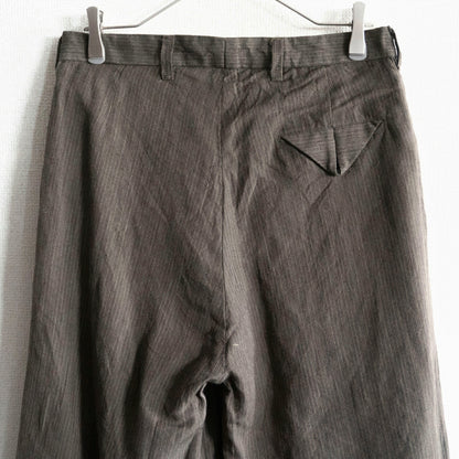 PAUL HARNDEN Wool Linen Wide Trousers Size 28