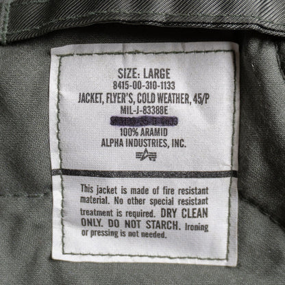 US ARMY USAF 90s CWU-45/P Military Flight Jacket Size L