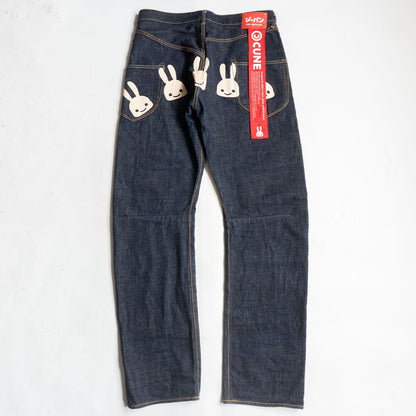 CUNE 5-Rabbit Graphic Denim Pants Size 36