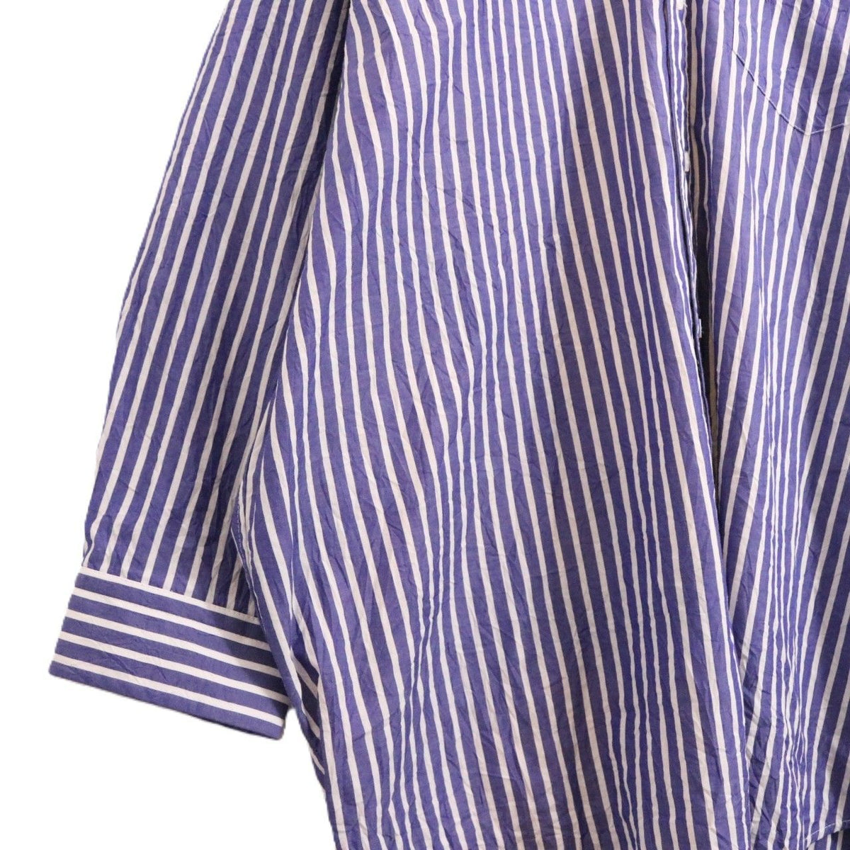BALENCIAGA 21SS Striped Dolman Sleeve Shirt Blue Size 1
