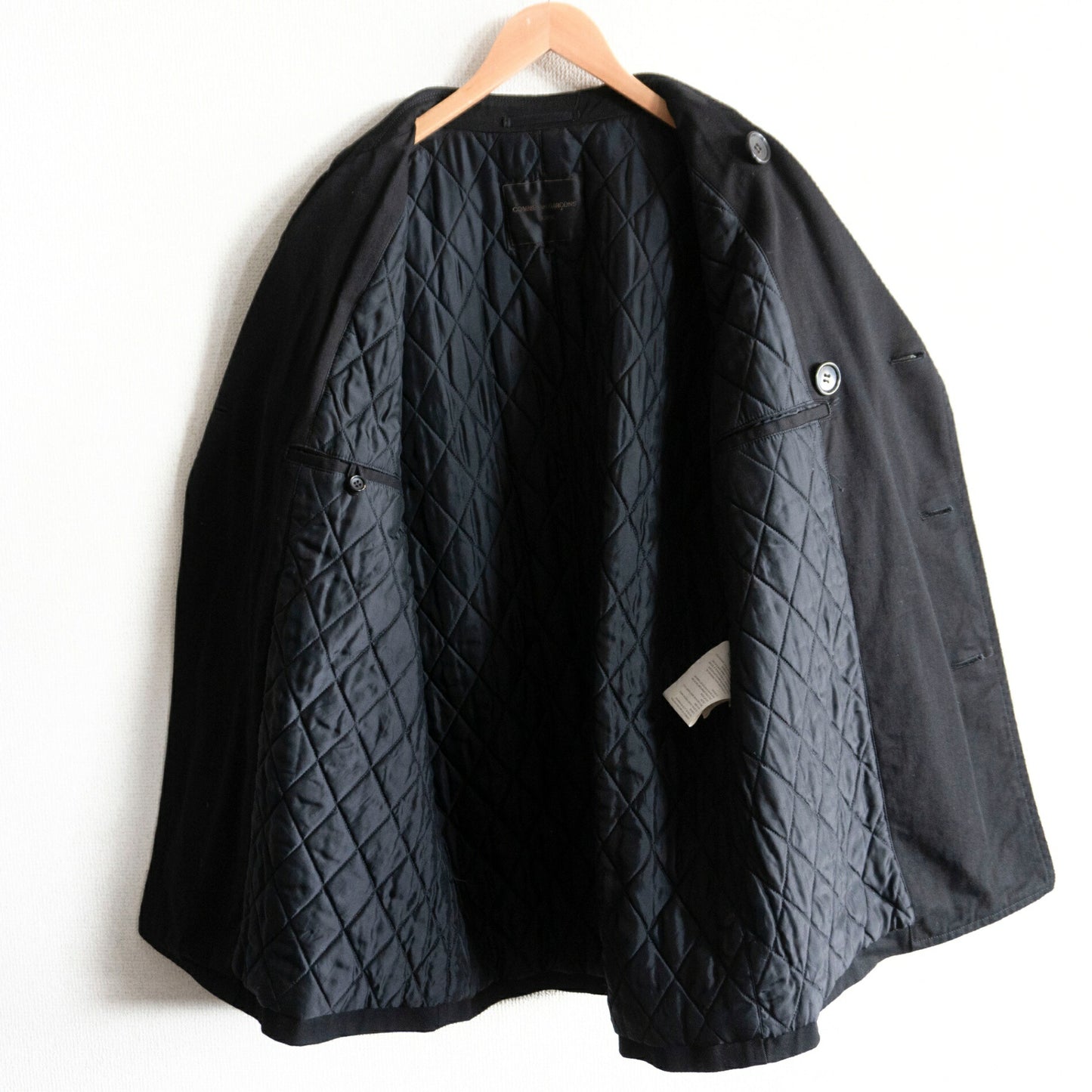 COMME des GARCONS HOMME AD2003 Garment Washed Peacoat Size
