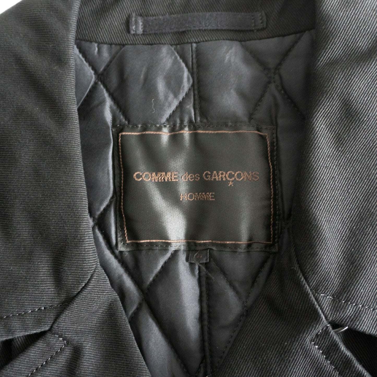 COMME des GARCONS HOMME AD2003 Garment Washed Peacoat Size