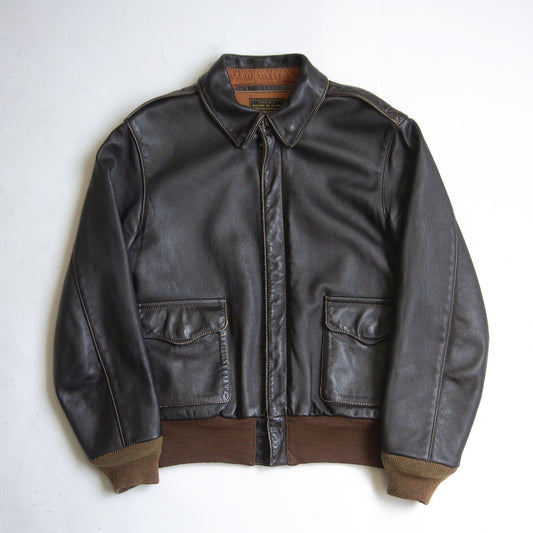 ROUGH WEAR Real McCoy's A-2 Leather Flight Jacket Size XXS