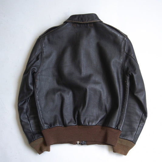 ROUGH WEAR Real McCoy's A-2 Leather Flight Jacket Size XXS