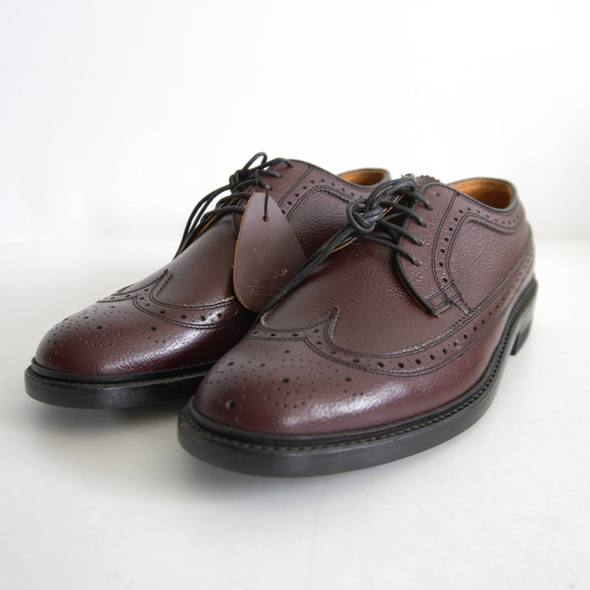 REGAL Wingtip Leather Shoes Bordeaux Made in Size 24.5EE