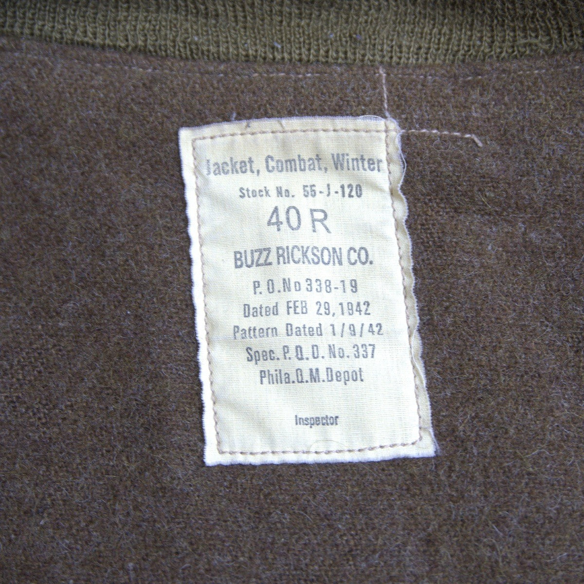 BUZZ RICKSON’S Taxi Driver Model Tankers Jacket Size 40R