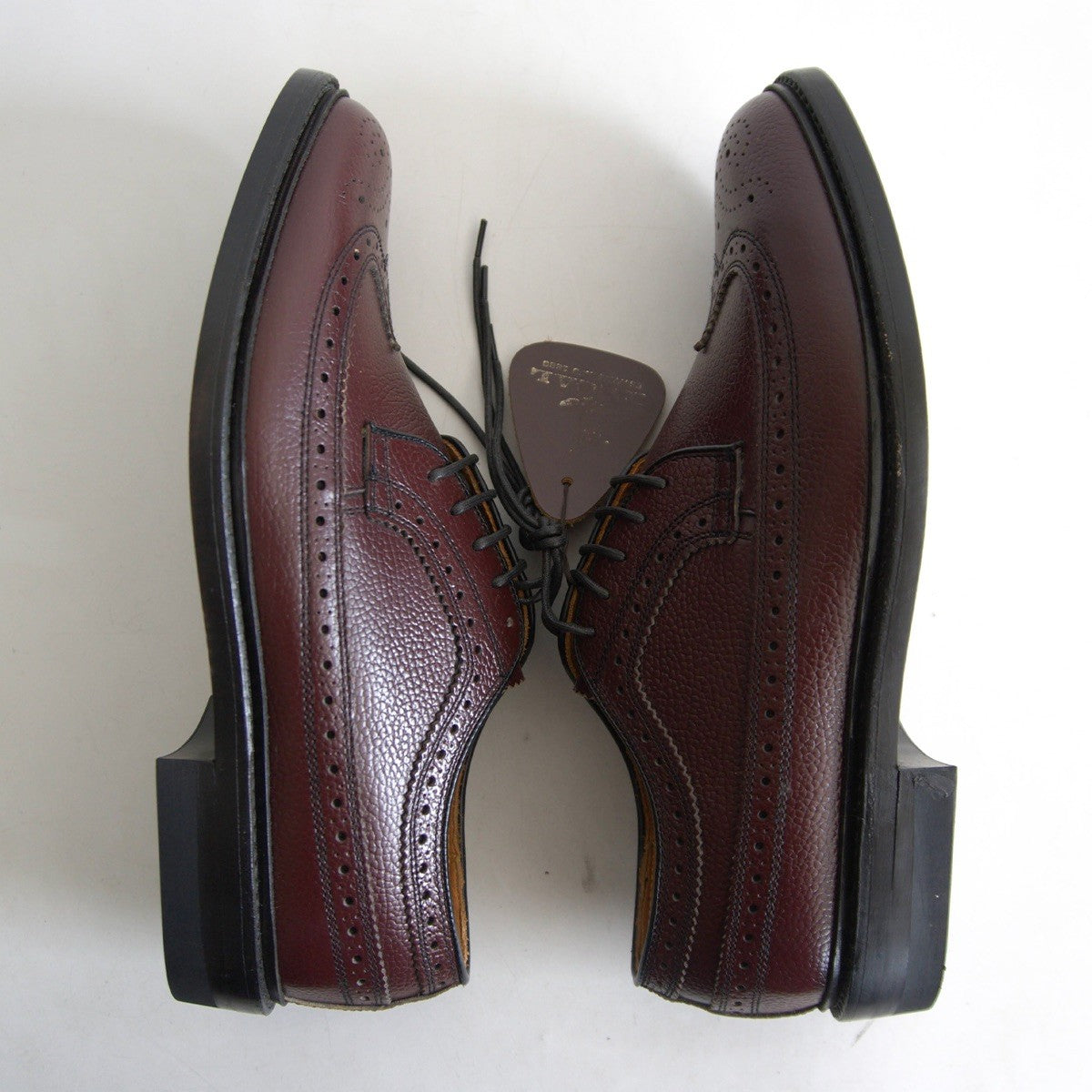 REGAL Wingtip Leather Shoes Bordeaux Made in Size 24.5EE