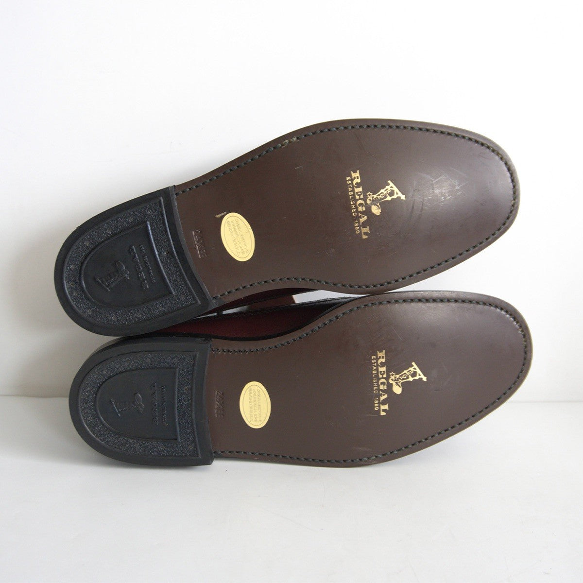 REGAL Wingtip Leather Shoes Bordeaux Made in Size 24.5EE