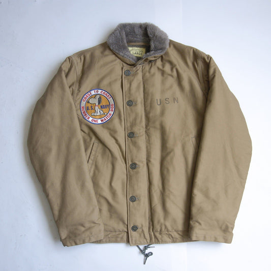 BUZZ RICKSON N-1 Deck Jacket Alpaca Lined Size L