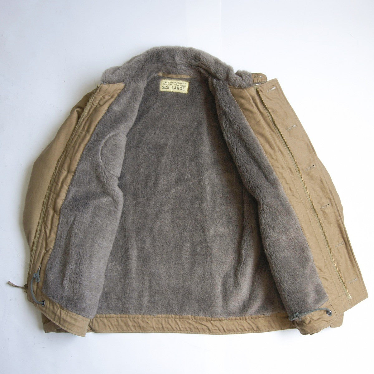 BUZZ RICKSON N-1 Deck Jacket Alpaca Lined Size L