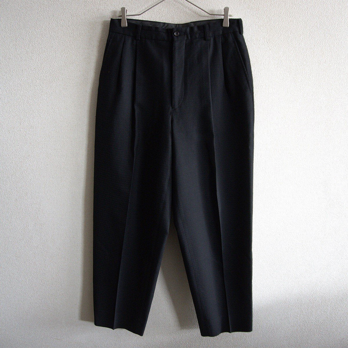 COMME des GARCONS HOMME 90s Jacquard Black Trousers Size 32
