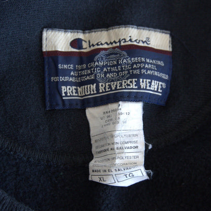 CHAMPION Premium Reverse Weave Black Sweatshirt Size XL