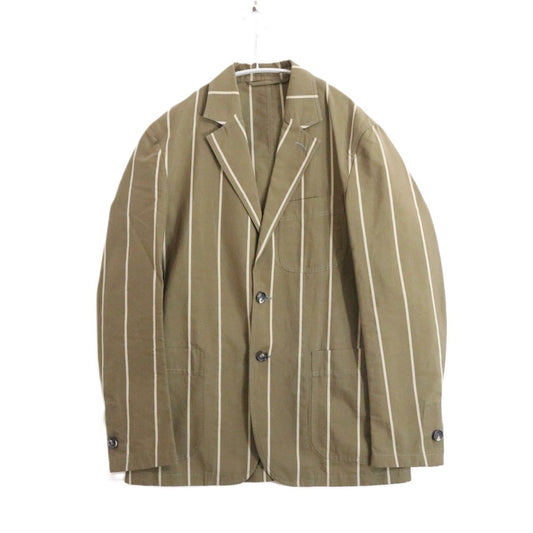 CARUSO S/S Cotton Linen Silk Jacket Khaki Size 46