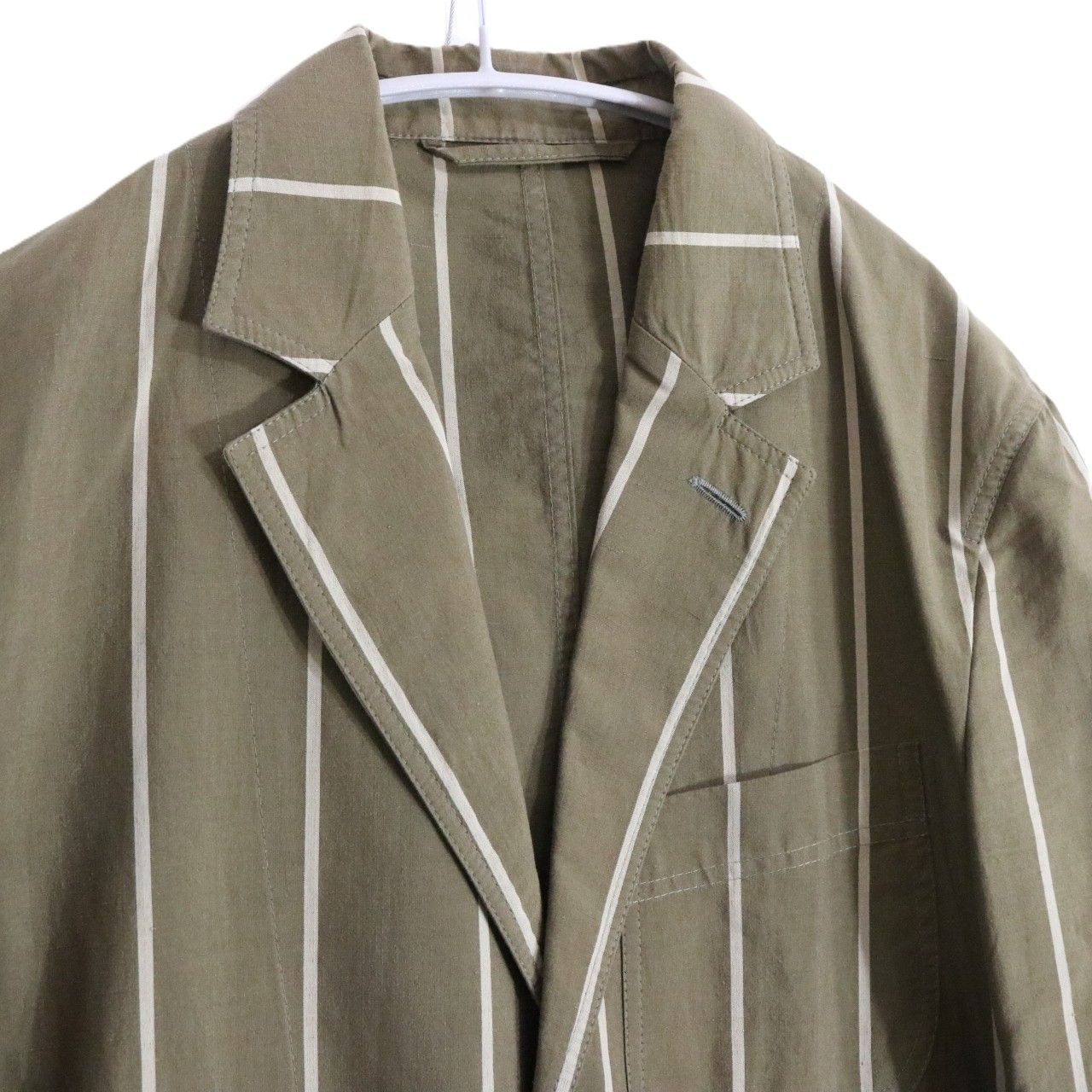 CARUSO S/S Cotton Linen Silk Jacket Khaki Size 46