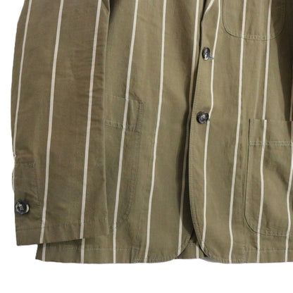 CARUSO S/S Cotton Linen Silk Jacket Khaki Size 46