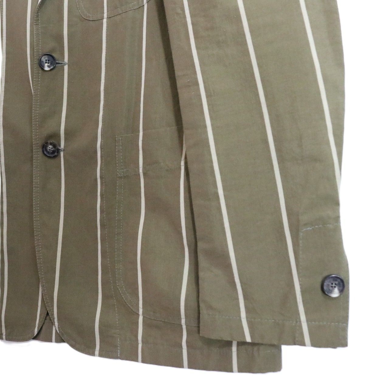 CARUSO S/S Cotton Linen Silk Jacket Khaki Size 46