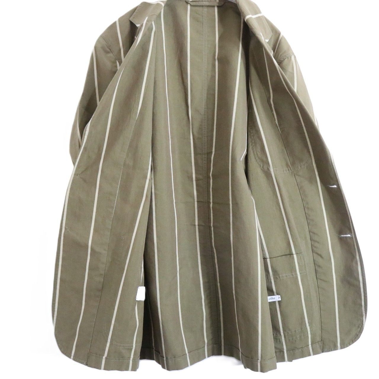 CARUSO S/S Cotton Linen Silk Jacket Khaki Size 46