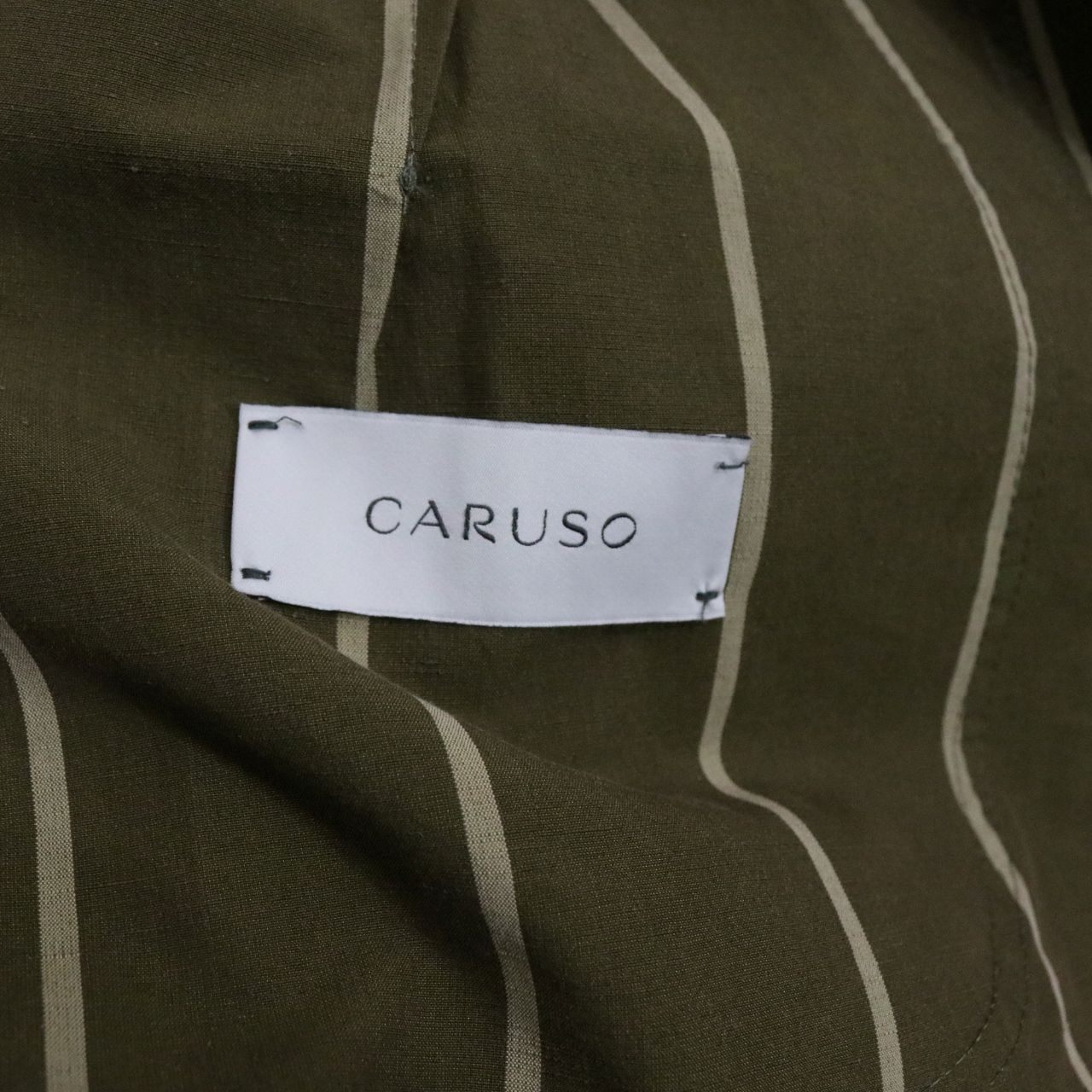 CARUSO S/S Cotton Linen Silk Jacket Khaki Size 46