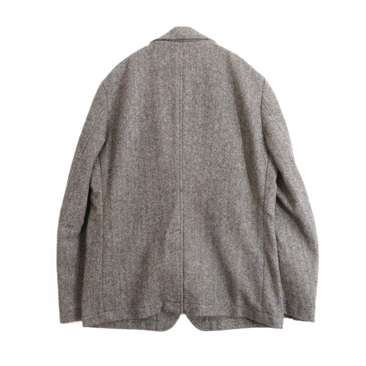 1st PAT-RN 3B Unconstructed Herringbone Blazer Gray Size S