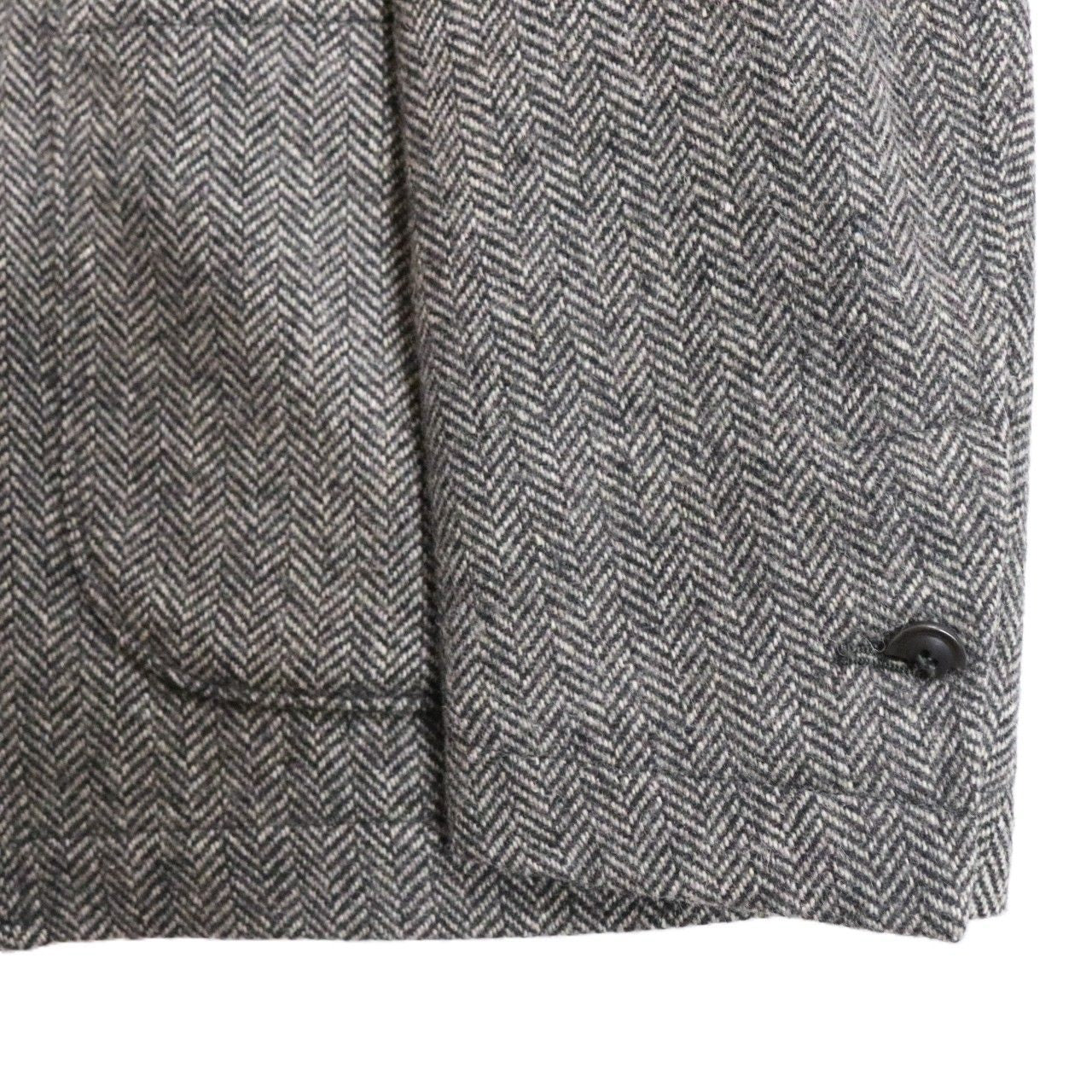 1st PAT-RN 3B Unconstructed Herringbone Blazer Gray Size S