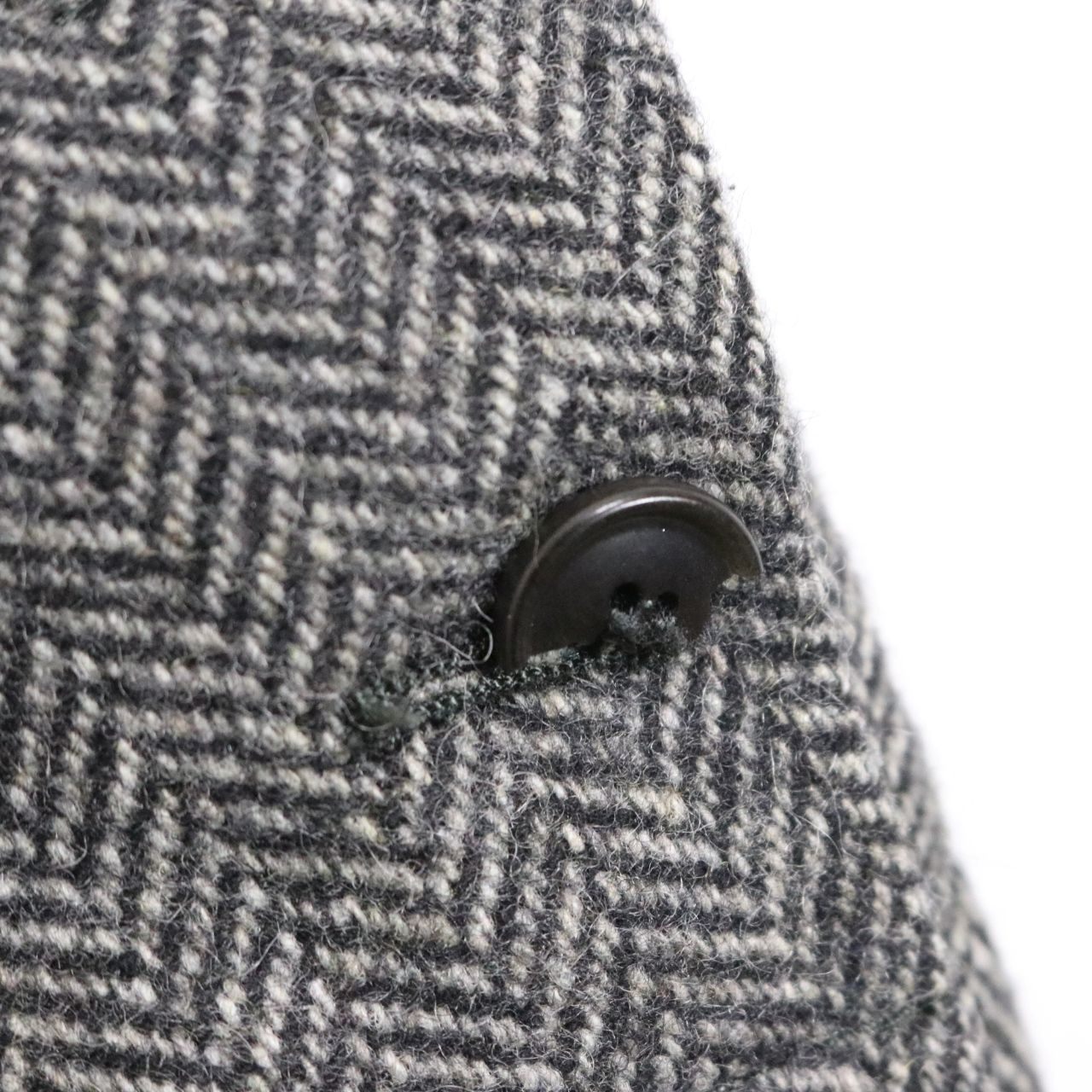 1st PAT-RN 3B Unconstructed Herringbone Blazer Gray Size S