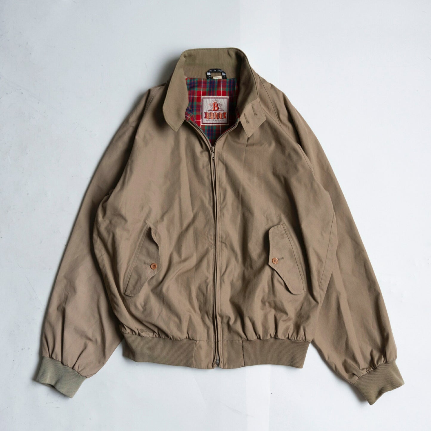BARACUTA 90s G9 OPTI Zip Harrington Jacket Tan Size XS