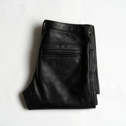 Y'2 LEATHER Black Steerhide Leather Pants Size 33