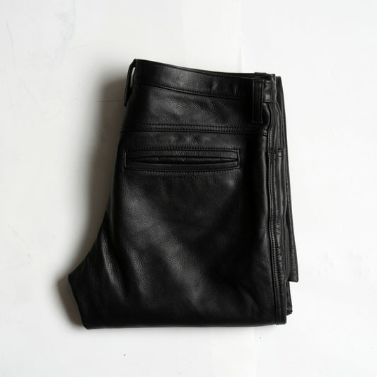 Y'2 LEATHER Black Steerhide Leather Pants Size 33