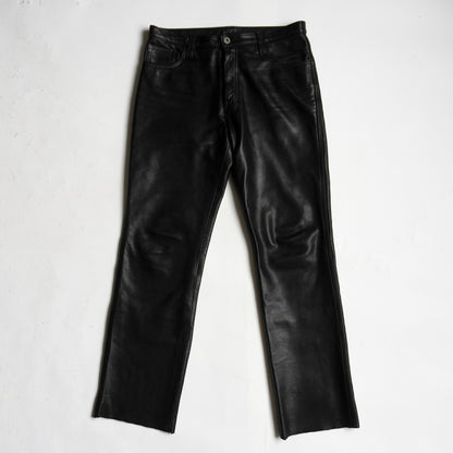 Y'2 LEATHER Black Steerhide Leather Pants Size 33