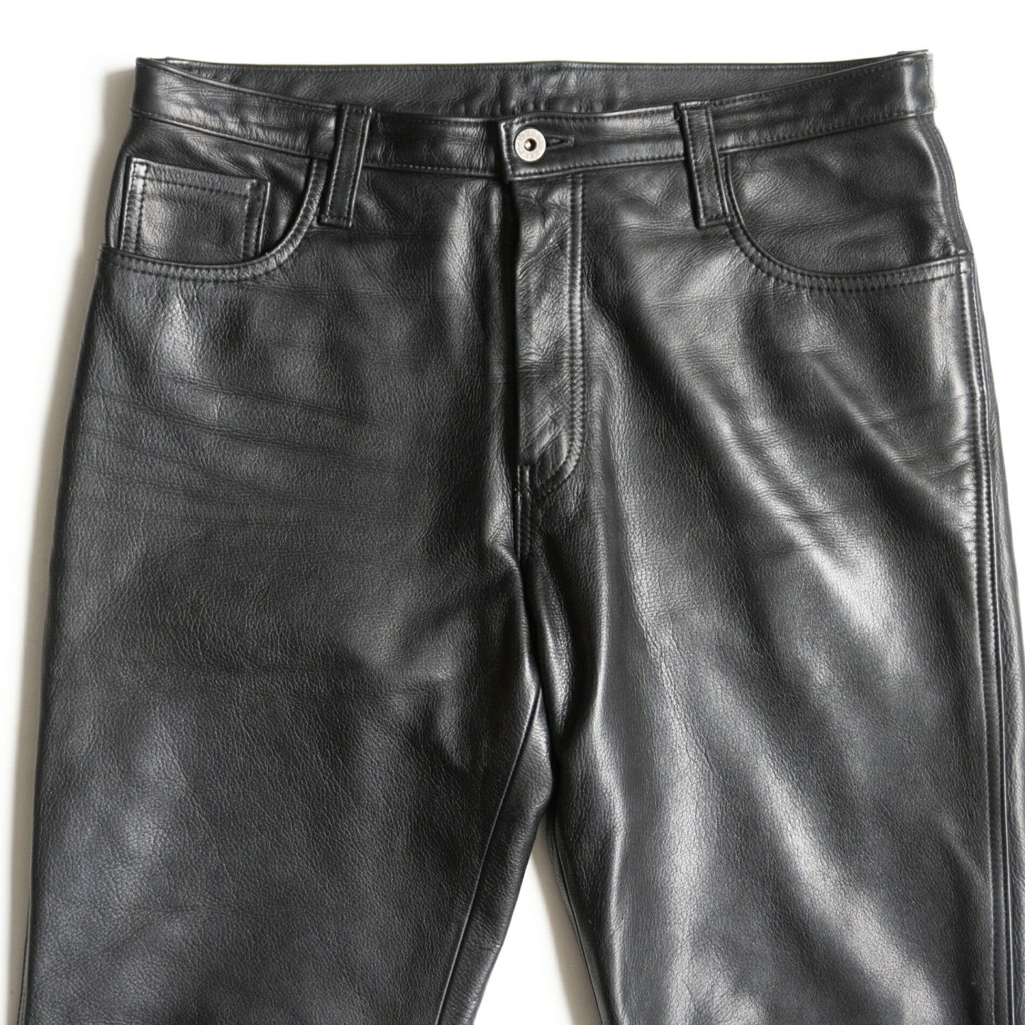 Y'2 LEATHER Black Steerhide Leather Pants Size 33