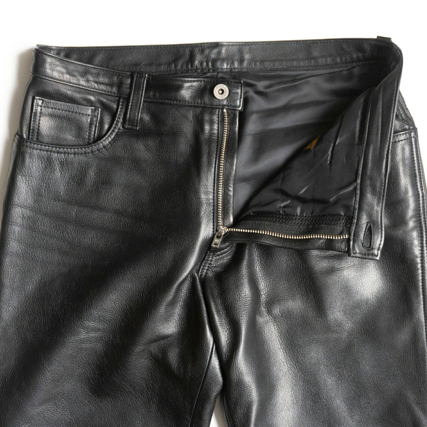 Y'2 LEATHER Black Steerhide Leather Pants Size 33