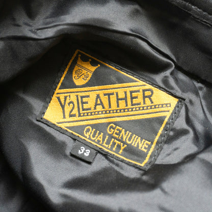 Y'2 LEATHER Black Steerhide Leather Pants Size 33