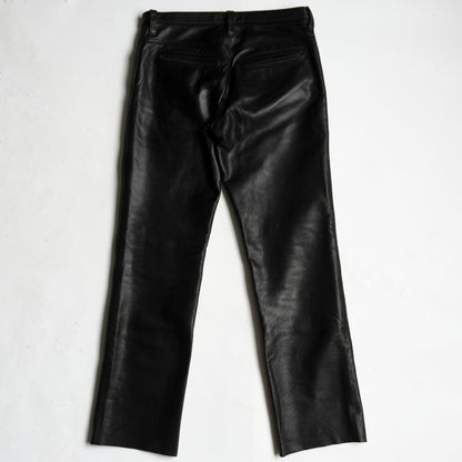 Y'2 LEATHER Black Steerhide Leather Pants Size 33