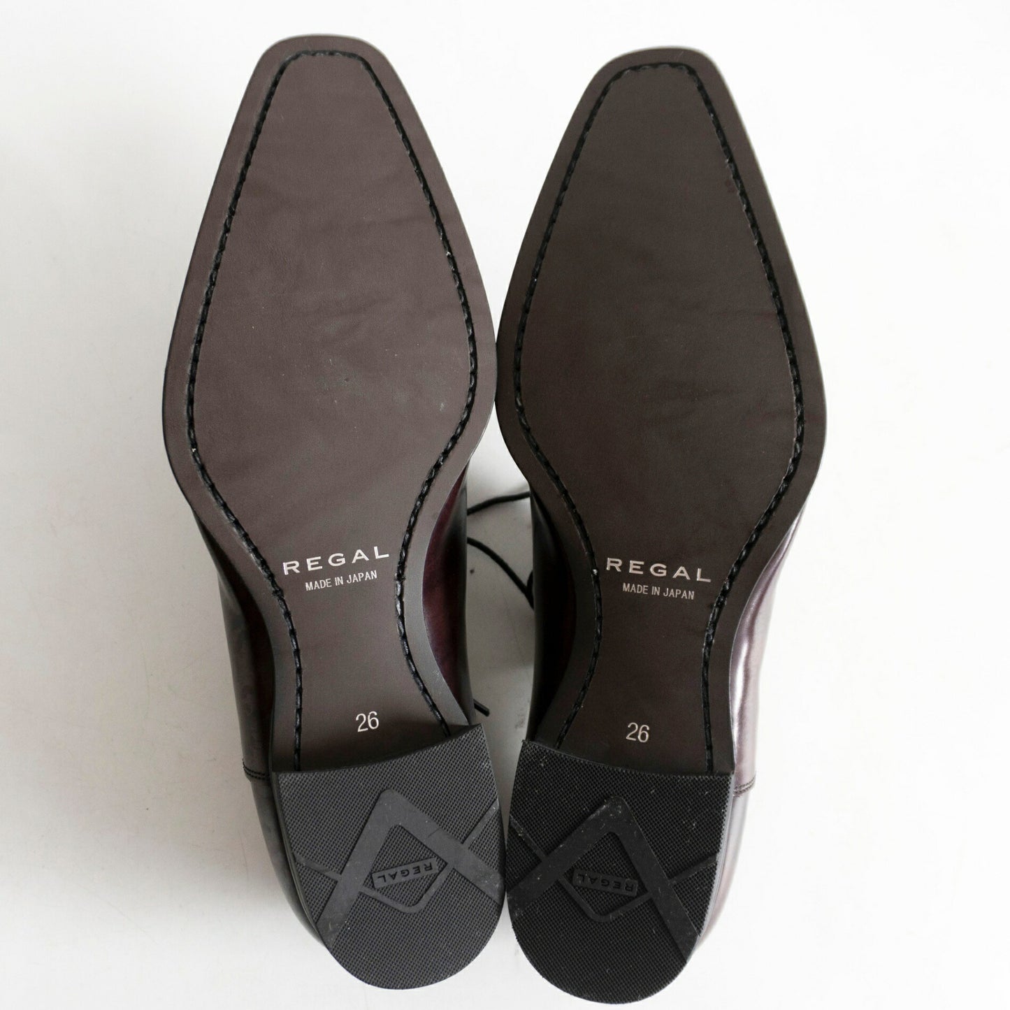 REGAL Brown Straight Tip Leather Shoes Size 8