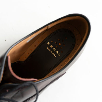 REGAL Brown Straight Tip Leather Shoes Size 8