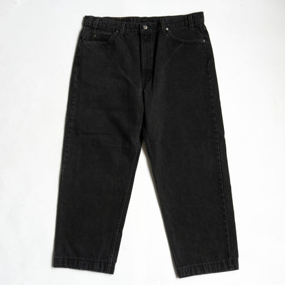 LEVI'S 550 Garment Dyed Baggy Black Denim Pants Size 40×30
